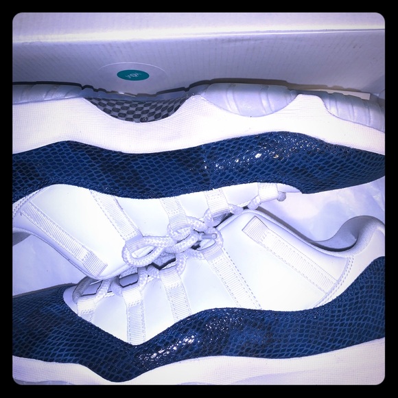 blue snakeskin 11s